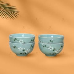 Bộ Bát Cơm Men Ngọc Hoa Đào Trắng